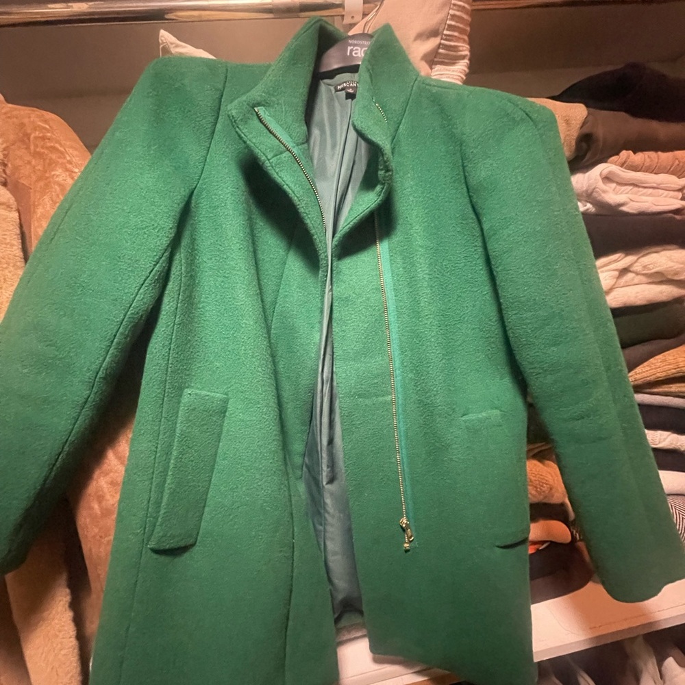 J. Crew Factory Classic Green Pea Coat